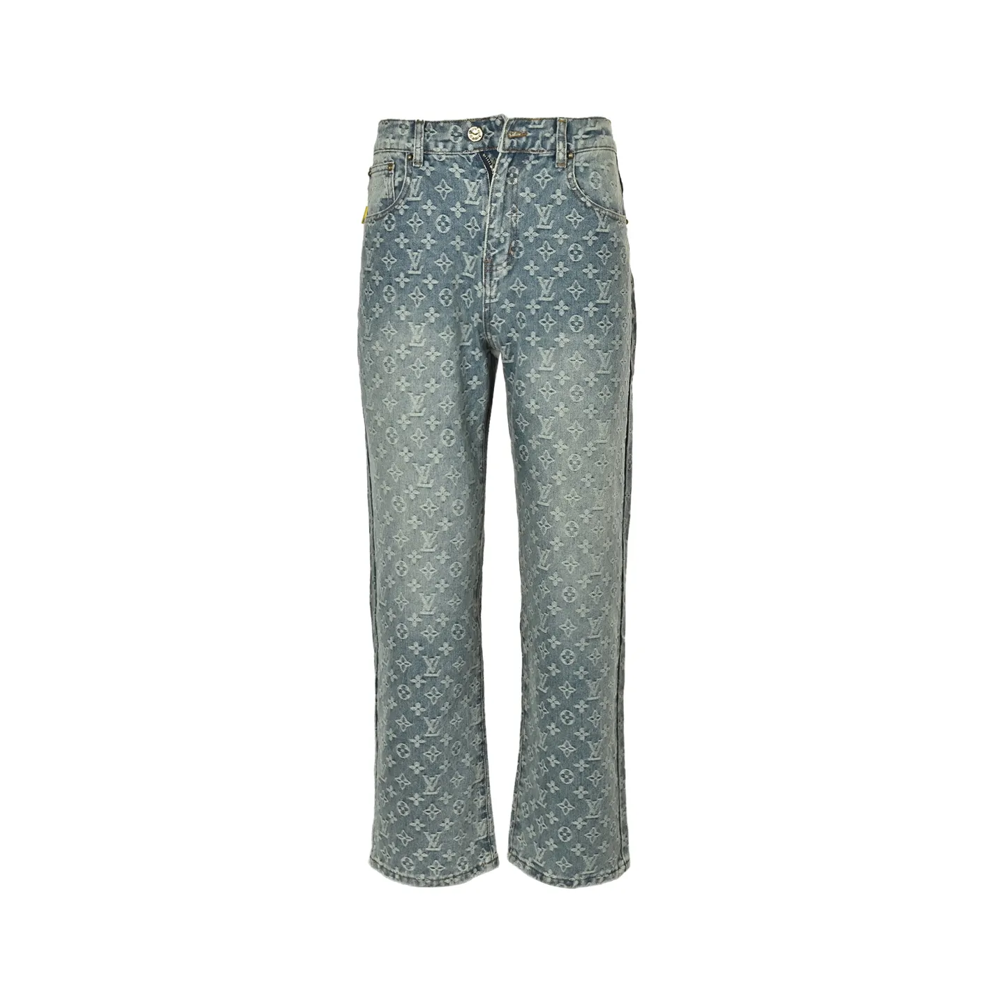 Louis Vuitton/Louis Vuitton old flower all over printed jacquard jeans